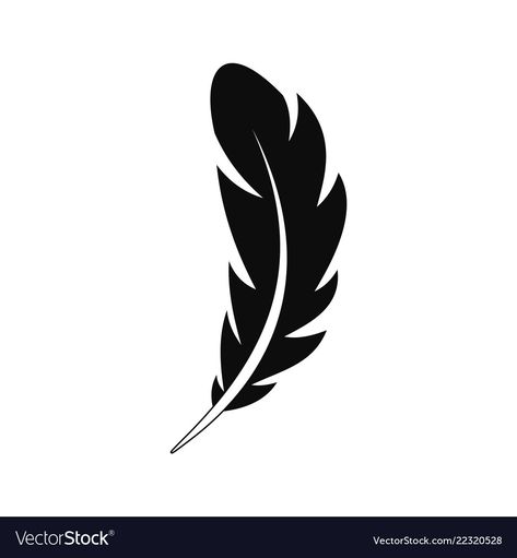 Feather Vector Illustration, Feather Icon, Feather Logo, Feather Graphic, Feather Vector, Iphone Theme, Simple Illustration, Adidas Golf, Black And White Drawing