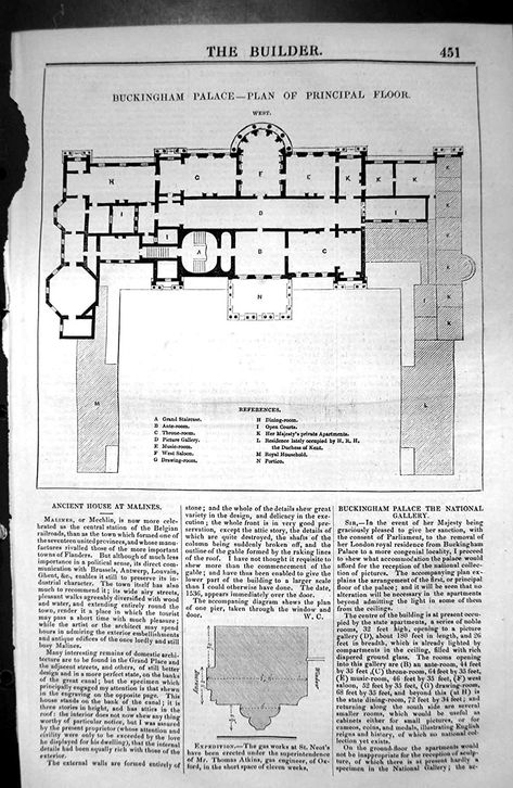 Taken from: https://www.amazon.com/Principal-Buckingham-Palace-Architecture-451L104/dp/B00E5ZMM7A Buckingham Palace Floor Plan, Palace Floor Plan, Castle Floor Plan, Palace Architecture, Luxury Floor Plans, Luxury Floor, Vintage House Plans, Architectural Floor Plans, House Layout Plans