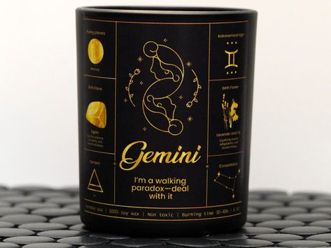 HarmonyWax Zodiac Candle - Connect with the Stars Experience the celestial magic of our handmade zodiac candles, crafted in the USA with 100% natural, eco-friendly ingredients. Each candle is infused with a unique fragrance blend inspired by your zodiac sign, creating a soothing and uplifting ambiance. Designed for both beauty and meaning, our candles feature elegant black-and-gold labels adorned with zodiac symbols, constellations, and elements like flowers and gemstones. Whether you're embracing your astrological identity or searching for the perfect gift, these candles bring a touch of cosmic energy into any space. Premium Quality & Thoughtful Design - 40+ hour burn time for long-lasting enjoyment - Phthalate-free, non-toxic formula for a clean burn - Hand-poured with 100% cotton wicks Zodiac Candle, Zodiac Candles, Coconut Dream, Celestial Magic, Intention Candles, Unique Fragrance, Cosmic Energy, Zodiac Symbols, Horoscope Signs