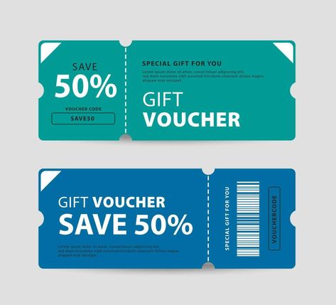 Vector gift voucher template. Modern gift card, discount coupon design. Minimalist background with promotional code text Discount Coupon Design, Discount Voucher Design, Code Text, Gift Voucher Template, Minimalist Background, Voucher Template, Voucher Design, Promotion Code, Coupon Design