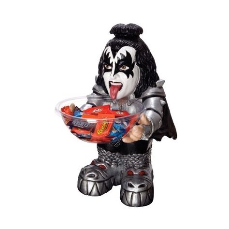 KISS Demon Candy Bowl Holder ($35) ❤ liked on Polyvore featuring home, kitchen & dining, kitchen gadgets & tools and candy holder Kiss Band Party, Rock Band Party, Kiss Birthday Party, Demon Halloween Costume, Circus Christmas, Kiss Merchandise, Rock And Roll Party, Kiss Party, Kiss Artwork