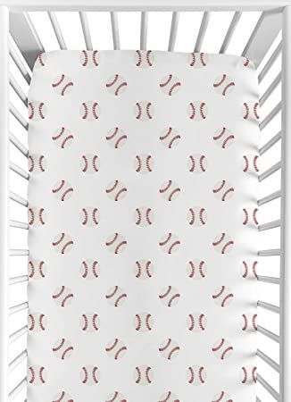 Sweet Jojo Designs Red and White Baby or Toddler Fitted Crib Sheet for Baseball Patch Sports Collection Baseball Nursery, Bringing Baby Home, Baseball Room, Baby Essentials Newborn, Baby Crib Bedding Sets, Patch Collection, Crib Toddler Bed, Toddler Mattress, Baby Crib Bedding