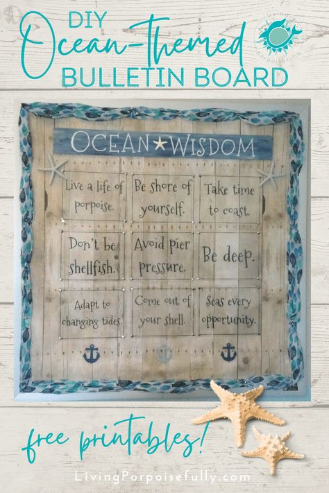 Sea Turtle Classroom Decor, Classroom Ocean Decor, Sea Turtle Classroom Theme, Ocean Themed Classroom Ideas, Boho Ocean Classroom, Sea Puns, Beach Classroom Theme, Middle School Classroom Themes, Ocean Classroom Theme