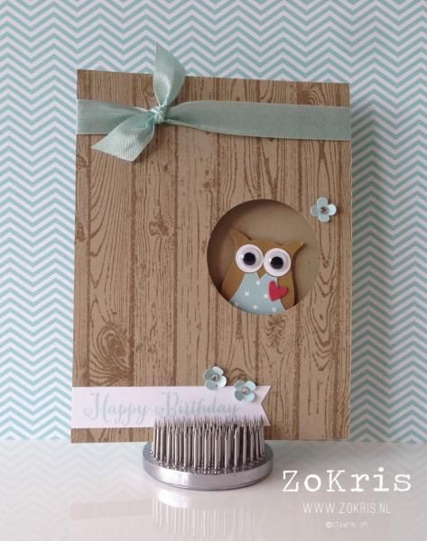 Peek-a-boo Owl by Hazeltje - Cards and Paper Crafts at Splitcoaststampers Owl Punch Cards, 3d Templates, Punch Art Cards, Owl Punch, Owl Card, Birthday Cards Diy, Punch Cards, Handmade Birthday Cards, Creative Cards