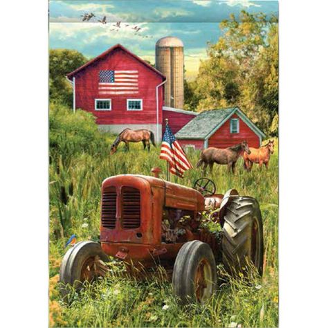 Tractor Painting, Tractor Art, Mini Toile, Barn Pictures, Old Tractor, Country Barns, Led Wall Art, Red Tractor, Led Color Changing Lights