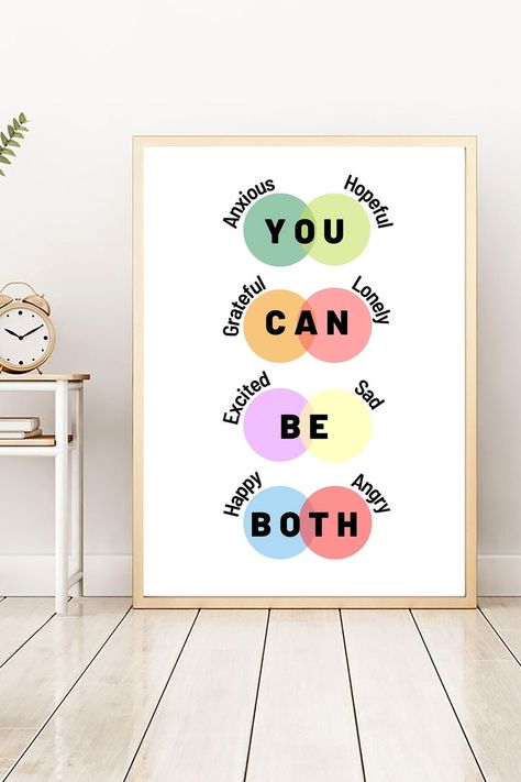 You Can Be Both Poster,Therapy Digital Print,Mental Health Decor,Counselor Art,Self Love,Therapist Office Sign,Wellbeing Poster,Mindfulness Office Art Work Paintings, Therapy Office Must Haves, Play Therapy Office Decor, Mental Health Event Ideas, Play Therapy Room Ideas, Therapy Office Decor Private Practice, Therapist Office Aesthetic, Wellbeing Poster, Therapy Prints