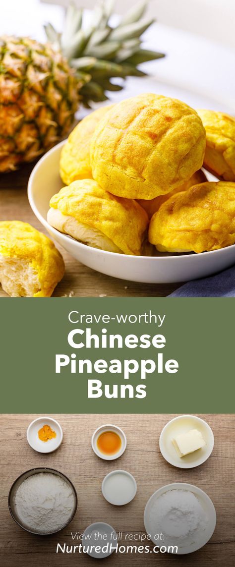 Chinese Bread Recipe, Bolo Bao, Pineapple Buns, Chinese Deserts, Chinese Bun, Pineapple Bread, Pineapple Bun, Pineapple Recipes, Sweet Buns