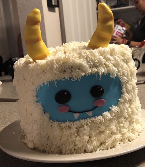 Cake, yeti, blue , buttercream, monster cake, birthday, fondant, horns, blue,pink, yellow, fur,round,Harry, Yeti First Birthday, Yeti Birthday Cake, Yeti Party Ideas, Yeti Birthday Party, Yeti Cake, Yeti Birthday, Yeti Party, Epic Cakes, Cookie Cake Designs