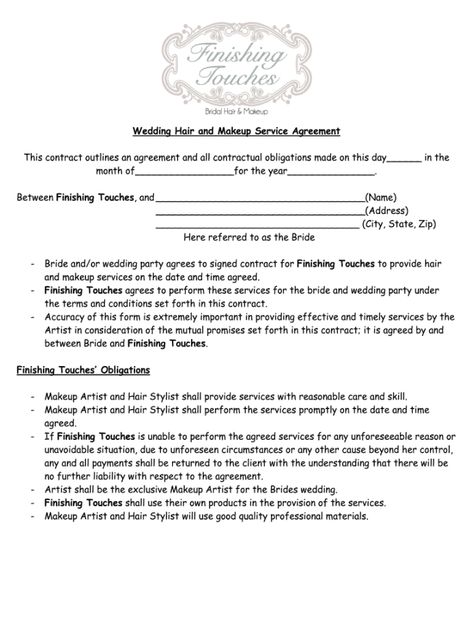 Free Makeup Wedding Contract Templates: A Comprehensive Guide Essential Elements for a Professional Free Makeup Wedding Contract Template A well-crafted free makeup wedding contract template serves as a legal agr... Makeup Contract, Post Divorce, Agenda Template, Makeup Services, Makeup Wedding, Notes Template, Contract Template, Custom Templates, Hair And Makeup Artist