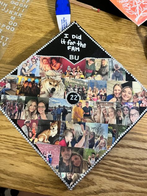 Grad Cap Ideas Picture Collage, Graduation Cap Pictures Collage, Grad Cap Ideas With Pictures, Picture Collage Graduation Cap, Graduation Caps With Pictures, Photo Collage Graduation Cap, Grad Cap Picture Collage, Photo Collage Grad Cap, Grad Caps With Pictures