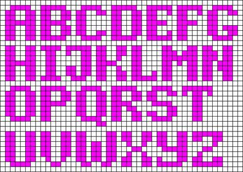 Loom Letters Patterns, Alphabet Bracelets Diy, Alpha Patterns Alphabet, Alpha Bracelet Pattern Letters, Alpha Pattern Alphabet, Alphabet Patterns Letters, Pixel Letters, Bead Letters, Bts Top