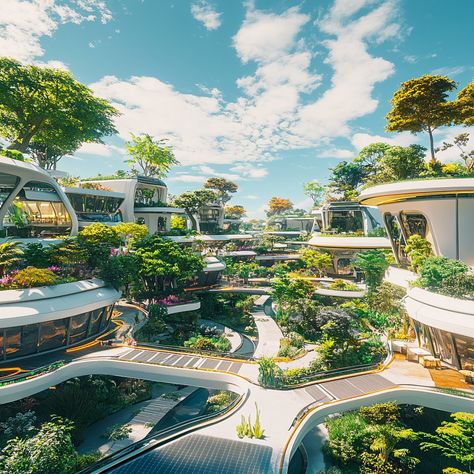 **Explore a Futuristic Eco-Friendly City with Modular Architecture and Vibrant Community Life**  
Step into a utopian urban paradise! This futuristic city features sleek modular buildings, solar-powered pathways, and lush rooftop gardens. Experience harmonious community life in this eco-friendly haven. 🌆✨  
#EcoCity #FuturisticLife #CommunityVibes #midjourney Futuristic Farm, Earthship Home Plans, Utopian City, Futuristic Garden, Ringed Planet, Modular Architecture, Community Life, Green Future, Rooftop Gardens