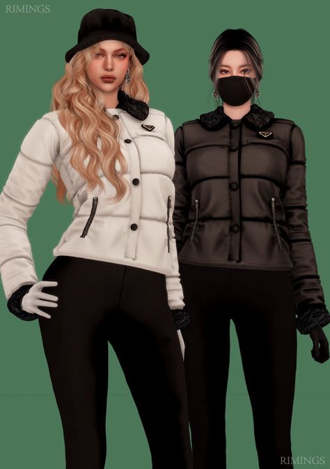 (99+) RIMINGS on Tumblr Cultural Clothes, Cc Accessories, Ts4 Clothes, Prada Jacket, Sims Clothes, Cc Clothes, Tumblr Sims 4, Sims 4 Dresses, Normal Map