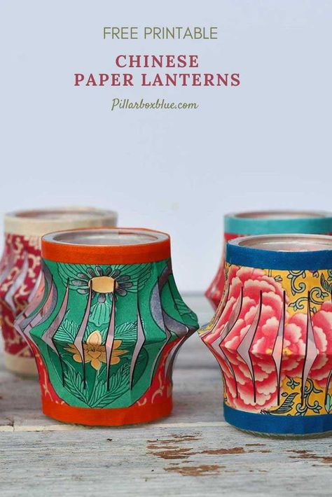 Funtastic Friday Chinese Lantern Template, Dog Bowl Holder, Lantern Template, Lace Ideas, Chinese Paper Lanterns, Lantern Designs, Chinese New Year Crafts, Handmade Charlotte, Chinese Paper