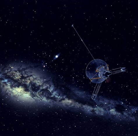 Today Voyager 1 became the first man made object to leave the solar system. YAY! Artist depiction of Voyager 1 reaching interstellar space. Nasa History, Space Probe, Space Museum, Carl Sagan, Space Nasa, Stephen Hawking, Our Solar System, Space Science, Zoology