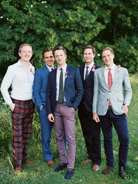 Mismatched Groomsmen, Mismatched Wedding, Erich Mcvey, French Chateau Wedding, Groomsmen Looks, Top Wedding Trends, 2025 Wedding, Chateau Wedding, Wedding Groomsmen