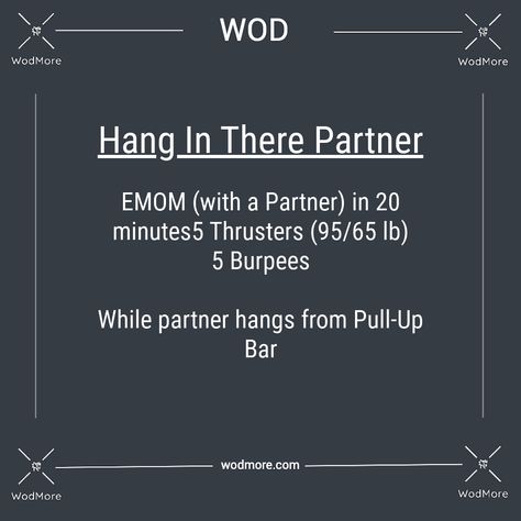 EMOM (with a Partner) in 20 minutes Partner Wod Emom, Partner Wod Crossfit Workout, 3 Person Team Crossfit Wod, Crossfit Chipper Wod, Partner Wod, Crossfit Emom Wod, Barbell Row, Workout Of The Day, Background Story