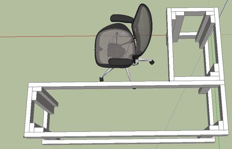 DIY L Shape Computer Desk - Woodworking Talk - Woodworkers Forum Diy L Shaped Desk, L Shaped Desk Plans, Corner Desk Plans, Computer Desk Plans, Diy Corner Desk, Diy Office Desk, Diy Desk Plans, Diy Computer Desk, Hobby Desk