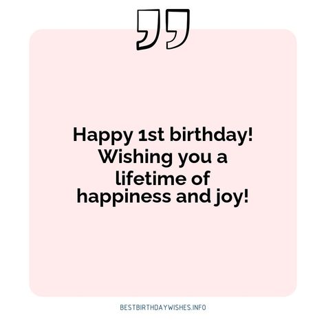 A 1st birthday is a special milestone for parents and children alike, so why not make it extra special by sharing a few of these sweet and loving quot... | # #BirthdayWishes Check more at https://www.ehindijokes.com/sweet-quotes-happy-1st-birthday-wishes/ Birthday Wishes For One Year Old, 1st Birthday Girl Wishes, Happy 1st Birthday Quotes Girl, 1st Birthday Wishes For Baby Girl, Baby Birthday Wishes, 1st Birthday Quotes, Happy 1st Birthday Wishes, 1st Birthday Wishes