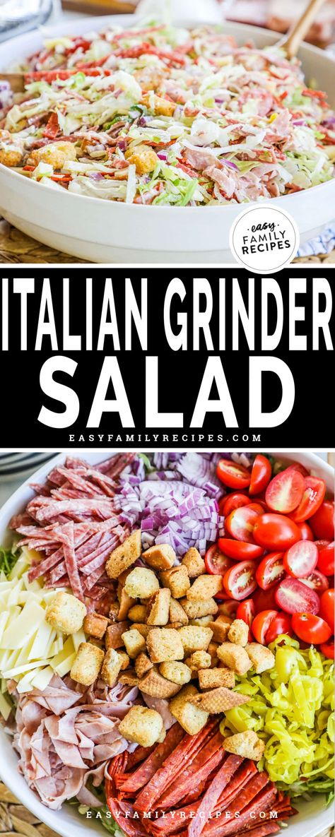 Grinder Salad Pastaless Salad, Italian Grinder Sandwich, Italian Grinder Salad, Italian Grinder, Grinder Salad, Mayonnaise Dressing, Grinder Sandwich, Lettuce Recipes, Dum Dums