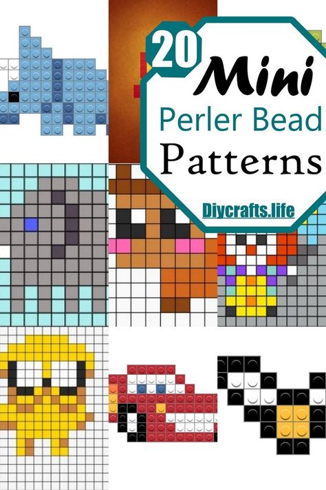 Cute Perler Bead Ideas Perler Keychain Pattern, Perler Bead Mini Patterns, Mini Pearler Bead Patterns, Perler Bead Patterns Small Easy, Small Perler Bead Patterns Minis, Perler Bead Patterns Small Easy Cute, Mini Perler Beads Ideas, Cute Perler Bead Ideas, Mini Perler Bead Patterns