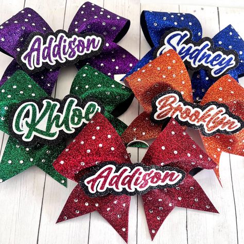 Pink cheer bows