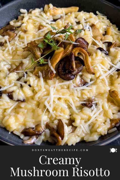 Treat yourself to this rich and velvety creamy mushroom risotto! This Italian classic will take your taste buds to a whole new level. Creamy Mushroom Risotto, Risotto Dishes, Mushroom Risotto Recipes, Mushroom Risotto, Risotto Recipes, Creamy Mushrooms, Entree Recipes, Mediterranean Recipes, Taste Buds