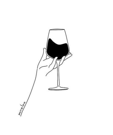 Korea Coffee, Wine Glass Tattoo, Wine Tattoo, Laser Removal, Tattoo Fails, Minimalist Drawing, Wine Art, Line Art Design, Coffee Culture