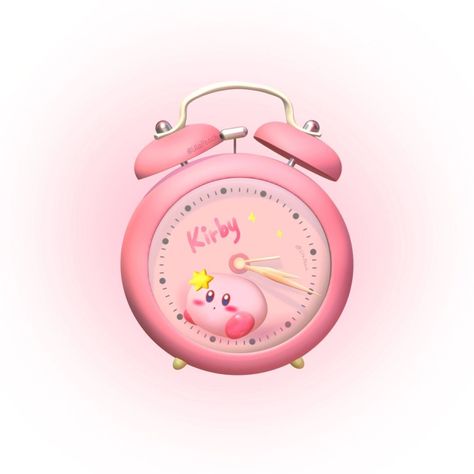 Cute Clock Icons, Tablet Customization, Kirby Pics, Kirby Icon, Cover App, Ipad Homescreen, Pink Clocks, Kawaii App, Iphone Widgets