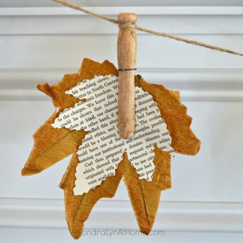 Leaf Banner, Easy Diy Fall Crafts, Fall Crafts For Adults, Fall Leaf Garland, Easy Fall Crafts, Fall Banner, Diy Crafts For Adults, Fall Mantel, Autumn Crafts