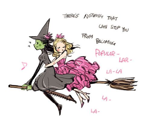 Glinda with Elphaba Glinda X Elphaba Ship, Glenda X Elphaba, Wicked Drawings, Elphaba And Glinda Ship, Wicked Glinda X Elphaba, For Good Wicked, Elphaba And Glinda, Broadway Wicked, The Witches Of Oz