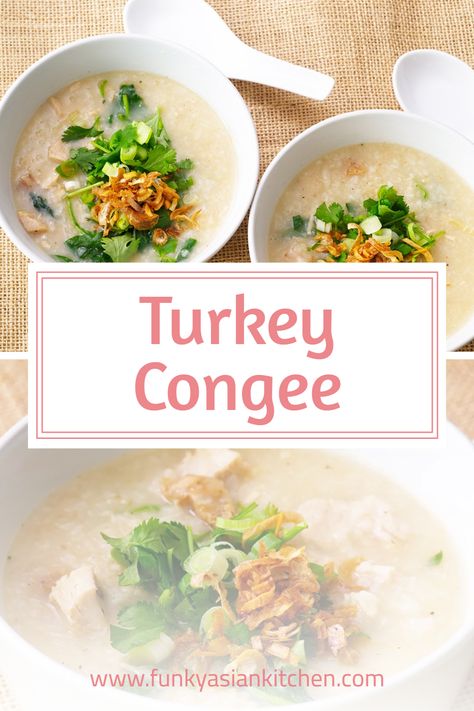 Side Dishes For Congee, Congee Crockpot, Turkey Congee, Vegetarian Congee Recipe, Century Egg Congee, Asian Marinade For Chicken, Asian Chicken Wings, Asian Breakfast, Hangover Food