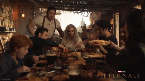 Feasting Thena GIF - Feasting Thena Ikaris - Discover & Share GIFs Ikaris Eternals, Marvel Gif, Marvel Show, Richard Madden, A Soldier, Marvel 3, Make You Cry, Silver Screen, Marvel Cinematic Universe