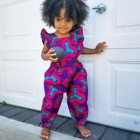 Baby African Clothes, African Kids Clothes, Ankara Styles For Kids, Ankara Jumpsuit, African Dresses For Kids, Afrikaanse Mode, Kids Dress Wear, Jumpsuit For Kids, Kids Fashion Dress