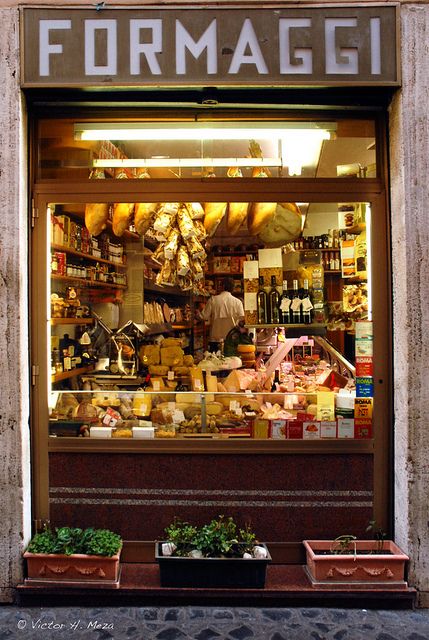 Storefront- Formaggi Cheese store in Rome, Italy Cheese Store, Living In Italy, Cheese Shop, Shop Fronts, Store Front, Colmar, Food Shop, Rome Italy, B & B