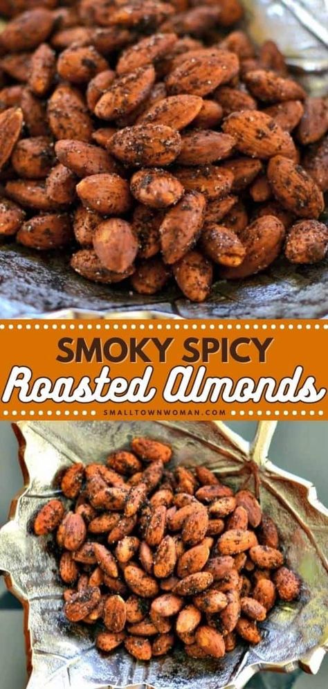 Spicy Roasted Almonds, Roasted Almonds Recipe, Spicy Almonds, Spiced Almonds, Nut Recipes, Roasted Nuts, Raw Almonds, Roasted Almonds, Almond Recipes