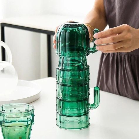 Like and Share if you want this Cactus-Themed Stackable Glass Mug Set for Coffee, Tea & More Tag a friend who would love this! FAST US Shipping Buy one here ——> https://prehype.shop/cactus-themed-stackable-glass-mug-set-for-coffee-tea-more/ #discount #deal Cactus Cup, Cactus Water, Party Display, Glass Cup Set, Steaming Cup, Kitchen Display, Drinking Vessels, Green Cactus, Box Package