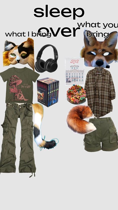 #therian #fyp #theriansleepover #sleepover #warriorcats #k12 #melaniemartinez Wolf Therian Outfit, Therian Sleepover Ideas, Therian Sleepover, Therian Outfits, Therian Wolf, Cat Mask Diy, Anime Cake, Therian Stuff, Sleepover Things