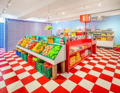 Vintage Refrigerator, Checkerboard Floor, Brand Activation, Consumer Packaging, Terrazzo Tiles, Stash Jars, Shipping Containers, Shop Interiors, Retail Space