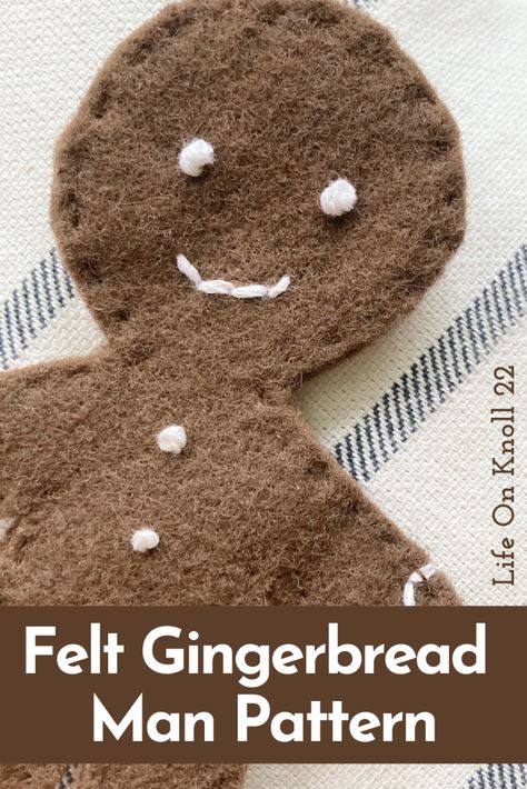 felt gingerbread man Gingerbread Doll Pattern Free, Felt Gingerbread Ornaments Free Pattern, Gingerbread Man Preschool, Felt Gingerbread Man, Gingerbread Man Pattern, Gingerbread Pattern, Felt Doll Pattern, Felt Gingerbread, Felt Ornaments Patterns