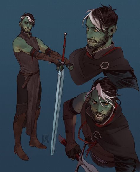 Ulvar on Twitter: "a couple of Fjords ✨#criticalrolefanart #CriticalRole… " Fjord Critical Role Fanart, Orc Oc Male, Orc Warlock, Orc Male, Rpg Wallpaper, Critical Role Characters, Mighty Nein, Critical Role Fan Art, Dishonored