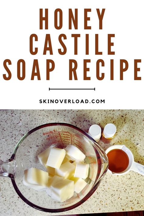 Honey Castile Soap Recipe How To Make Castile Soap, Castle Soap, Castile Soap Recipes, Diy Honey, Bath Melt, Castille Soap, Soap Melt And Pour, Honey Diy, Liquid Castile Soap