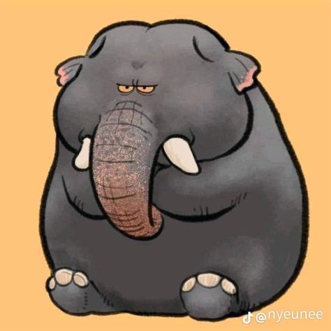 Fat Cartoon, Fat Animals, Angry Animals, Cute Tigers, Tiger Art, Funny Illustration, Elephant Art, Cute Cartoon Drawings, Game Character Design