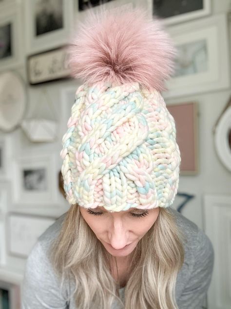 Super Bulky Knit Headband Pattern, Bubble Knit Hat Pattern Free, Free Cable Knit Hat Patterns For Women, Winter Cable Knit Hat Pattern, Round Loom Knitting Hat Patterns Free, Chunky Cable Knit Hat, Chunky Knit Headband Pattern, Striped Knit Hat Pattern Free, Chunky Cable Knit Hat Pattern Free