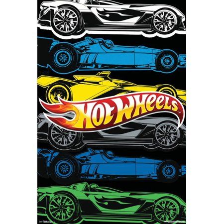 24x36 Hot Wheels Image 1 of 2 Hot Wheels Poster, Hot Wheels Bedroom, Hot Wheels Room, Wheel Logo, Hot Wheels Party, Hot Wheels Birthday, Hot Weels, Kids Bedrooms, Hot Wheels Cars