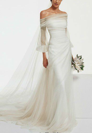 boat kneck long sleev drape back wedding dress | Boat neck long sleeve muslim wedding dress NSW2396 Drape Back Wedding Dress, Wedding Dress Boat Neck, Fall Outfits School, Outfit Idea Aesthetic, Boat Neck Long Sleeve, Muslim Wedding Dress, Classy Wedding Dress, Dress Muslim, Back Wedding Dress