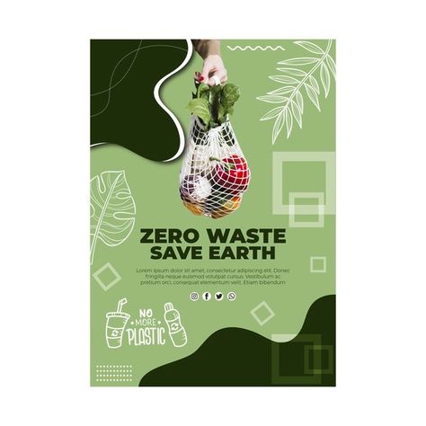 Ecology Poster Design, Nature Poster Design, Green Shelf, Recycle Design, Ecology Design, Poster Template Free, Banner Design Inspiration, Infographic Poster, Eco Bags