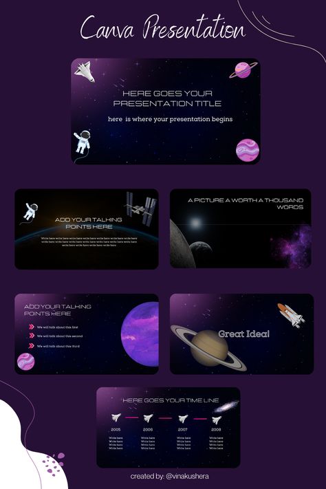 Space Theme Presentation made by Canva Space Moodboard, Theme Presentation, Brochure Cover, Creative Portfolio, Space Theme, Powerpoint Design, Power Point, Postmodernism, Cover Pages