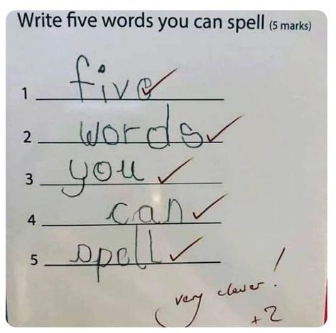 11 Funny Kid Test Answers That Left Teachers Rolling | Teach Starter Barry B Benson, Funniest Kid Test Answers, Z Words, Cursive S, Teacher Funnies, Interactive Bulletin Boards, Punny Jokes, Report Card Comments, Funny One Liners