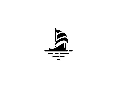 Boat Logo Design Ideas, Boat Logo Design, Sail Logo, Boat Logo, Sailing Logo, Boat Icon, Eco Logo Design, Kids Branding Design, Flat Logo Design